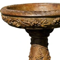 Henri Studio 28" High Grapevine Small Cast Stone Bird Bath -Golden Lighting Shop henri studio 28 inch high grapevine small cast stone bird bath 22461views1