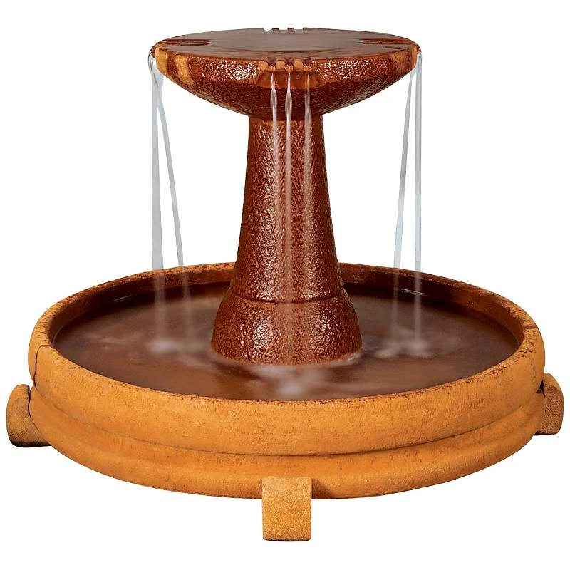 Henri Studio 36" Wide Relic Terra Overflowing Dish Fountain 4 Henri Studio 36" Wide Relic Terra Overflowing Dish Fountain - Image 2