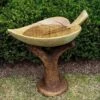 Henri Studio Leaf 27" High Relic Hi-Tone Outdoor Birdbath -Golden Lighting Shop henri studio leaf 27 inch high relic hi tone outdoor birdbath 779r3cropped