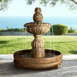 Henri Studio Relic Lava 56" High Pina Cascada Fountain
