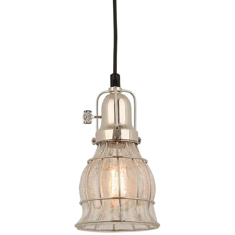 Hi-Lite Aubrey 5 1/4" Wide Polished Nickel Blown Glass Mini Pendant 3 Hi-Lite Aubrey 5 1/4" Wide Polished Nickel Blown Glass Mini Pendant