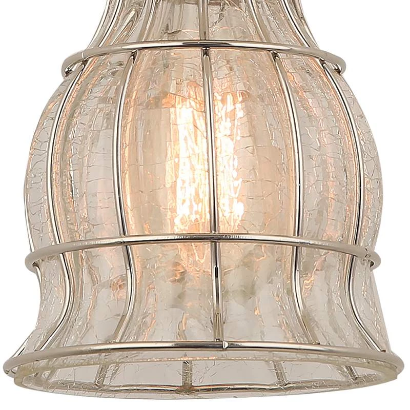 Hi-Lite Aubrey 5 1/4" Wide Polished Nickel Blown Glass Mini Pendant 4 Hi-Lite Aubrey 5 1/4" Wide Polished Nickel Blown Glass Mini Pendant - Image 2