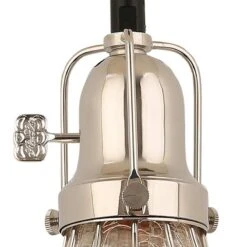 Hi-Lite Aubrey 5 1/4" Wide Polished Nickel Blown Glass Mini Pendant 7 Hi-Lite Aubrey 5 1/4" Wide Polished Nickel Blown Glass Mini Pendant -Golden Lighting Shop hi lite aubrey 5 and one quarter inch wide polished nickel blown glass mini pendant 996r0views2