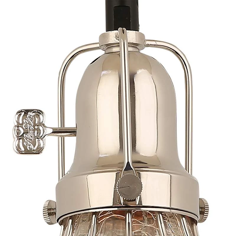 Hi-Lite Aubrey 5 1/4" Wide Polished Nickel Blown Glass Mini Pendant 5 Hi-Lite Aubrey 5 1/4" Wide Polished Nickel Blown Glass Mini Pendant - Image 3