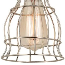 Hi-Lite Aubrey 5 1/4" Wide Polished Nickel Mini Pendant Light -Golden Lighting Shop hi lite aubrey 5 and one quarter inch wide polished nickel mini pendant light 994r0views1