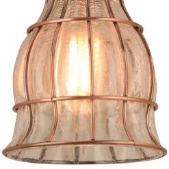 Hi-Lite Aubrey 5 1/4" Wide Weathered Copper Blown Glass Mini Pendant 6 Hi-Lite Aubrey 5 1/4" Wide Weathered Copper Blown Glass Mini Pendant -Golden Lighting Shop hi lite aubrey 5 and one quarter inch wide weathered copper blown glass mini pendant 998r0views1