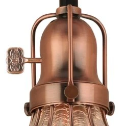 Hi-Lite Aubrey 5 1/4" Wide Weathered Copper Blown Glass Mini Pendant 7 Hi-Lite Aubrey 5 1/4" Wide Weathered Copper Blown Glass Mini Pendant -Golden Lighting Shop hi lite aubrey 5 and one quarter inch wide weathered copper blown glass mini pendant 998r0views2