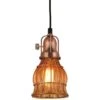 Hi-Lite Aubrey 5 1/4" Wide Weathered Copper Dark Glass Mini Pendant 1 Hi-Lite Aubrey 5 1/4" Wide Weathered Copper Dark Glass Mini Pendant -Golden Lighting Shop hi lite aubrey 5 and one quarter inch wide weathered copper dark glass mini pendant 997r0
