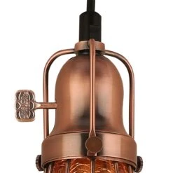 Hi-Lite Aubrey 5 1/4" Wide Weathered Copper Dark Glass Mini Pendant -Golden Lighting Shop hi lite aubrey 5 and one quarter inch wide weathered copper dark glass mini pendant 997r0views2