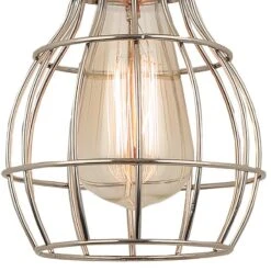 Hi-Lite Baldwin 5 1/2" Wide Polished Nickel Mini Pendant Light -Golden Lighting Shop hi lite baldwin 5 and one half inch wide polished nickel mini pendant light 986r0views1