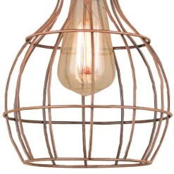 Hi-Lite Baldwin 7 1/4" Wide Weathered Copper Mini Pendant Light -Golden Lighting Shop hi lite baldwin 7 and one quarter inch wide weathered copper mini pendant light 991r0views1