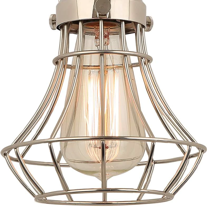 Hi-Lite Lani 6" Wide Polished Nickel Mini Pendant Light 4 Hi-Lite Lani 6" Wide Polished Nickel Mini Pendant Light - Image 2