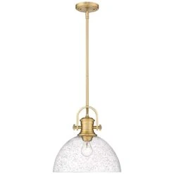 Golden Lighting Hines 13 1/2" Wide Brushed Champagne Bronze Pendant Light -Golden Lighting Shop hines 13 and one half inch wide brushed champagne bronze pendant light 464y1views2