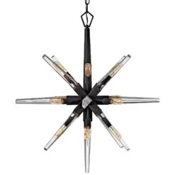 Hinkley Ariel 26"W Black 12-Light Starburst Pendant Light