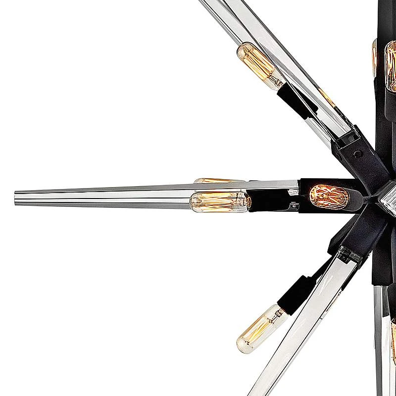 Hinkley Ariel 36"W Black 16-Light Starburst Pendant Light 4 Hinkley Ariel 36"W Black 16-Light Starburst Pendant Light - Image 2