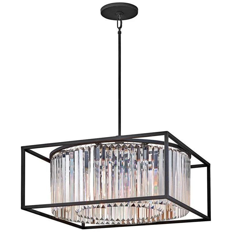 Hinkley Giada 24" Wide Black And Crystal Pendant Chandelier 4 Hinkley Giada 24" Wide Black And Crystal Pendant Chandelier - Image 2