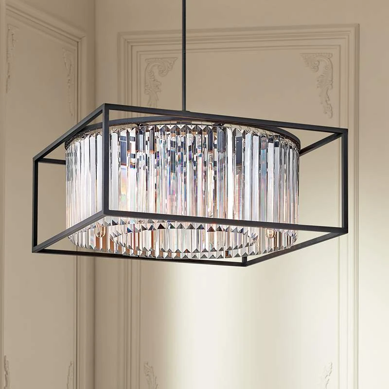 Hinkley Giada 24" Wide Black And Crystal Pendant Chandelier 3 Hinkley Giada 24" Wide Black And Crystal Pendant Chandelier