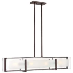 Hinkley Latitude 42" Wide Oil Rubbed Bronze Linear Pendant Light