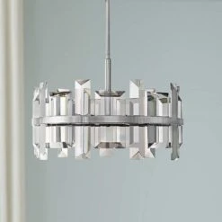 Hinkley Odette 24" Wide Polished Nickel Pendant Light