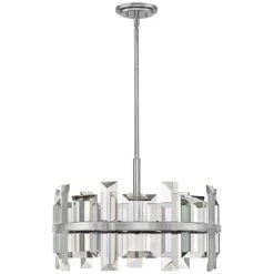 Hinkley Odette 24" Wide Polished Nickel Pendant Light 7 Hinkley Odette 24" Wide Polished Nickel Pendant Light -Golden Lighting Shop hinkley odette 24 inch wide polished nickel pendant light 24x36views1