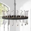 Hinkley Revel 28" Wide Black And Crystal Pendant Light -Golden Lighting Shop hinkley revel 28 inch wide black and crystal pendant light 86m99cropped
