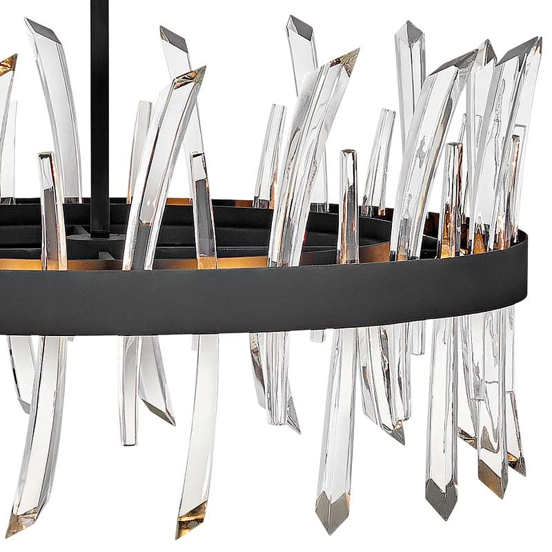 Hinkley Revel 28" Wide Black And Crystal Pendant Light 5 Hinkley Revel 28" Wide Black And Crystal Pendant Light - Image 3