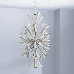 Hinkley Vida 24" Wide Glacial Metal 19-Light Pendant Light