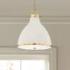 Hudson Valley Painted No. 3 16"W Aged Brass Pendant Light -Golden Lighting Shop hudson valley painted no 3 16 inchw aged brass pendant light 686r1cropped