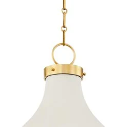 Hudson Valley Painted No. 3 22"W Aged Brass Pendant Light -Golden Lighting Shop hudson valley painted no 3 22 inchw aged brass pendant light 681r1views1