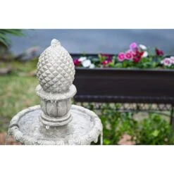 Ibiza 45" High 3-Tiered Sandstone Garden Fountain With Light -Golden Lighting Shop ibiza 45 inch high 3 tiered sandstone garden fountain with light 66h82views3