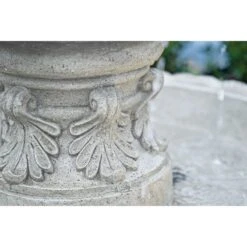 Ibiza 45" High 3-Tiered Sandstone Garden Fountain With Light -Golden Lighting Shop ibiza 45 inch high 3 tiered sandstone garden fountain with light 66h82views4