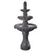 Ibiza 62" High Zinc 3-Tier LED Outdoor Floor Water Fountain