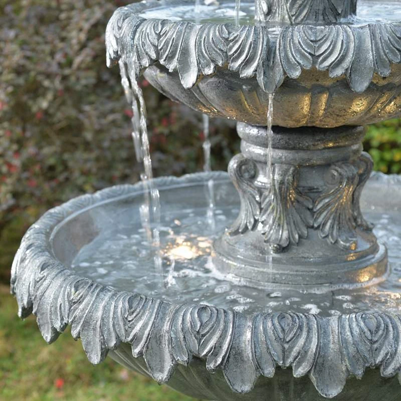 Ibiza 62" High Zinc 3-Tier LED Outdoor Floor Water Fountain 5 Ibiza 62" High Zinc 3-Tier LED Outdoor Floor Water Fountain - Image 3