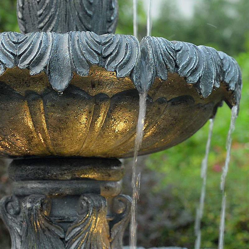 Ibiza 62" High Zinc 3-Tier LED Outdoor Floor Water Fountain 6 Ibiza 62" High Zinc 3-Tier LED Outdoor Floor Water Fountain - Image 4