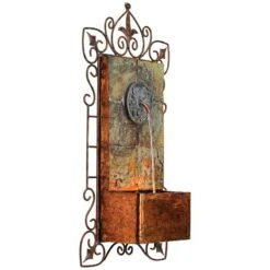 Ibizi 33" High Iron Scroll Rustic Traditional Wall Fountain -Golden Lighting Shop ibizi 33 inch high iron scroll rustic traditional wall fountain 25417views3