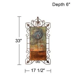 Ibizi 33" High Iron Scroll Rustic Traditional Wall Fountain -Golden Lighting Shop ibizi 33 inch high iron scroll rustic traditional wall fountain 25417views4