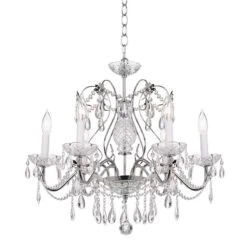 Impact 24" Wide Silver Regal Crystal Chandelier -Golden Lighting Shop impact 24 inch wide silver regal crystal chandelier p2373views1