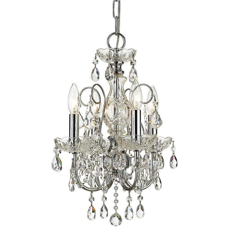 Imperial 12" Wide Chrome 4-Light Mini Chandelier 4 Imperial 12" Wide Chrome 4-Light Mini Chandelier - Image 2