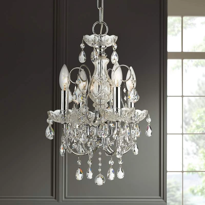 Imperial 12" Wide Chrome 4-Light Mini Chandelier 3 Imperial 12" Wide Chrome 4-Light Mini Chandelier
