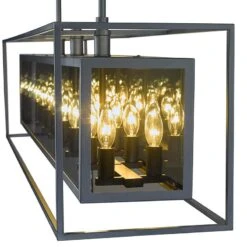 Infinity 11 1/4"W Misty Charcoal 16-Light Kitchen Island Light Pendant 9 Infinity 11 1/4"W Misty Charcoal 16-Light Kitchen Island Light Pendant -Golden Lighting Shop infinity 11 and one quarter inchw misty charcoal 16 light kitchen island light pendant 96f81views3