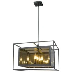 Infinity 20" Wide Misty Charcoal 8-Light Pendant -Golden Lighting Shop infinity 20 inch wide misty charcoal 8 light pendant 95v41views3