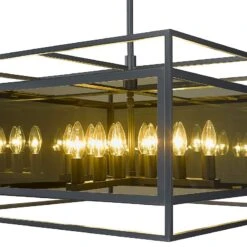 Infinity 24" Wide Misty Charcoal 12-Light Pendant -Golden Lighting Shop infinity 24 inch wide misty charcoal 12 light pendant 95v45views3