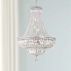 James Moder Ibiza 24"W Silver 11-Light Crystal Chandelier