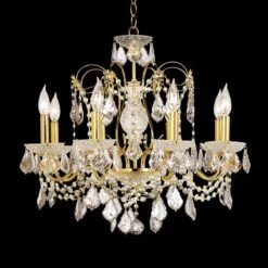 James R. Moder Belle Wave Gold 24" Wide Traditional Crystal Chandelier