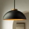 Janie 15 1/2" Wide Black And Gold Dome Pendant Light -Golden Lighting Shop janie 15 and one half inch wide black and gold dome pendant light 162r0cropped