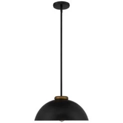 Janie 15 1/2" Wide Black And Gold Dome Pendant Light -Golden Lighting Shop janie 15 and one half inch wide black and gold dome pendant light 162r0views2