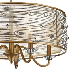 Golden Lighting Joia 26" Wide Peruvian Gold 5-Light Drum Chandelier -Golden Lighting Shop joia 26 inch wide peruvian gold 5 light drum chandelier 60d73views1