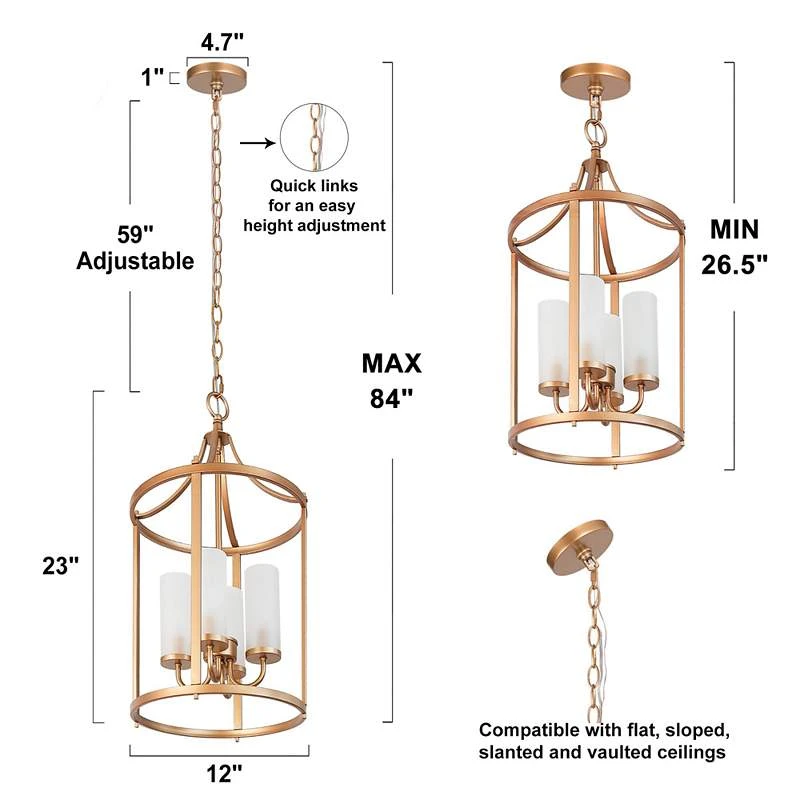 Jonas 12" Wide Gold 4-Light Mini Pendant Light 7 Jonas 12" Wide Gold 4-Light Mini Pendant Light - Image 5