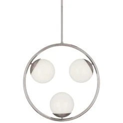 Jonathan Adler Jupiter 25 1/4" Wide Polished Nickel Pendant Light