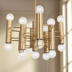 Jonathan Adler Milano 23 1/2"W Polished Brass 17-Light Pendant Light